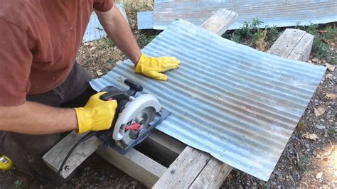 cutting corrugated metal roofing panels